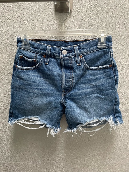Levi's Pants - Levi’s 501 Button Fly Classic Raw-Hem Blue Denim Women's Shorts